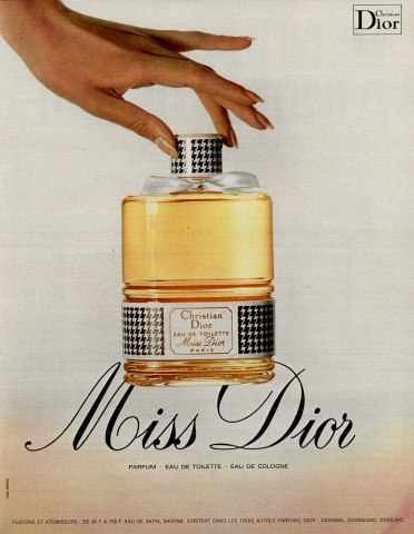 реклама мисс диор середины 20 века